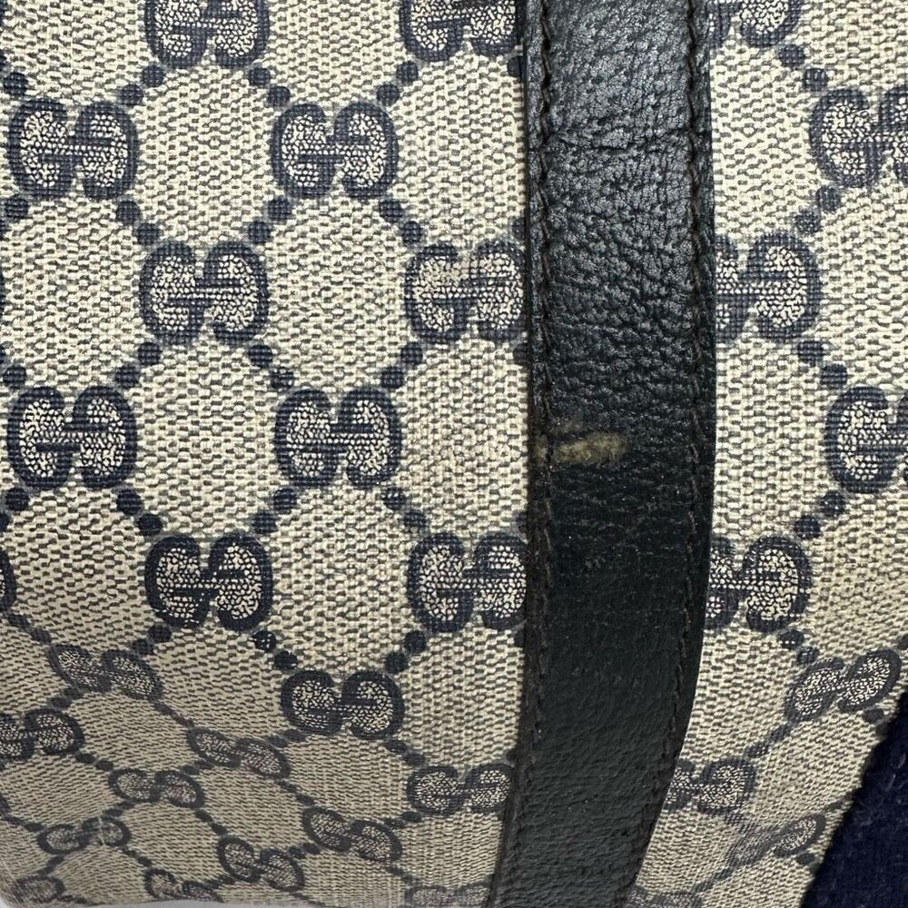 Vintage Gucci Sherry Line Navy Blue Boston Bag - Picture 8 of 16